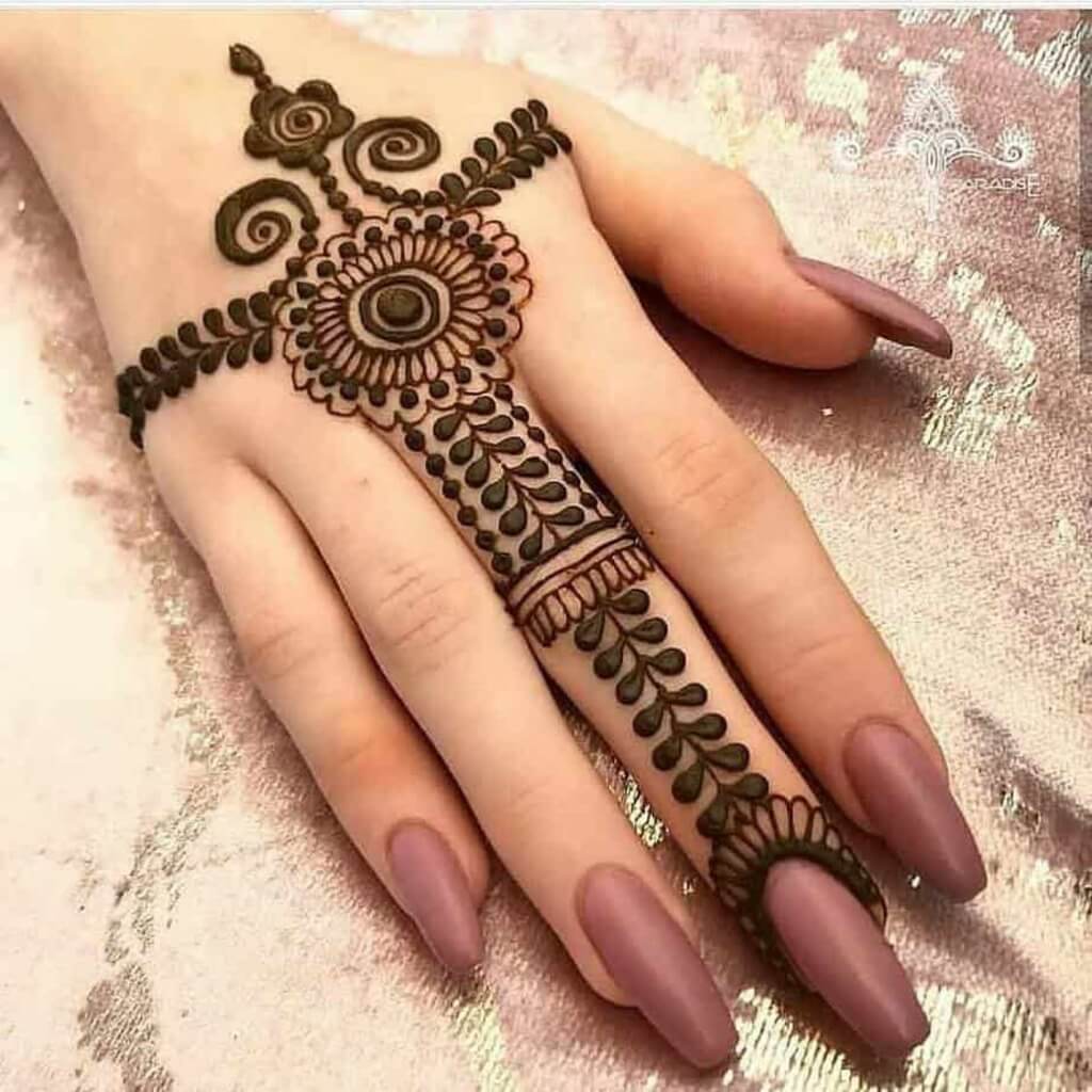 Ring Pattern Back Hand Mehndi