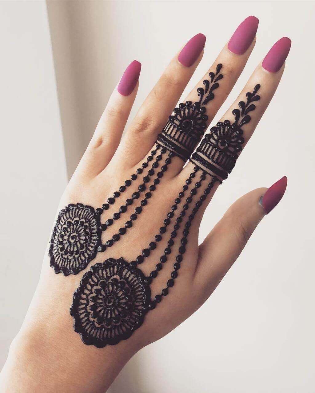 Ring Pattern Back Hand Mehndi