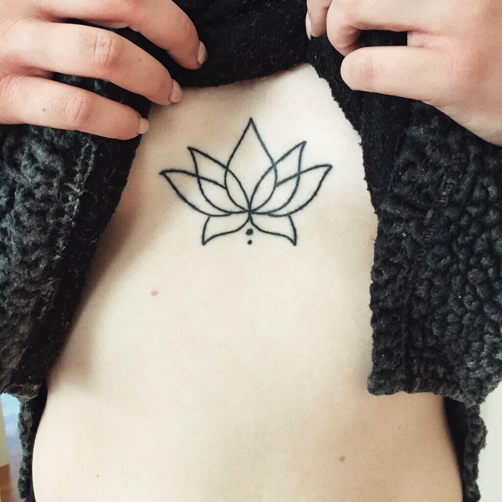 Lotus breast tattoo ideas