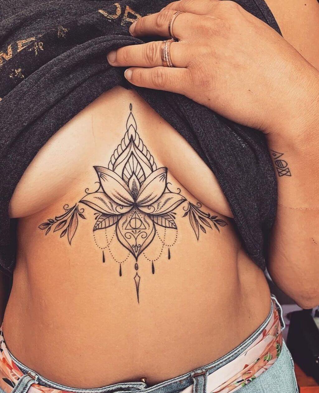 Mandala Under Boob Tattoo