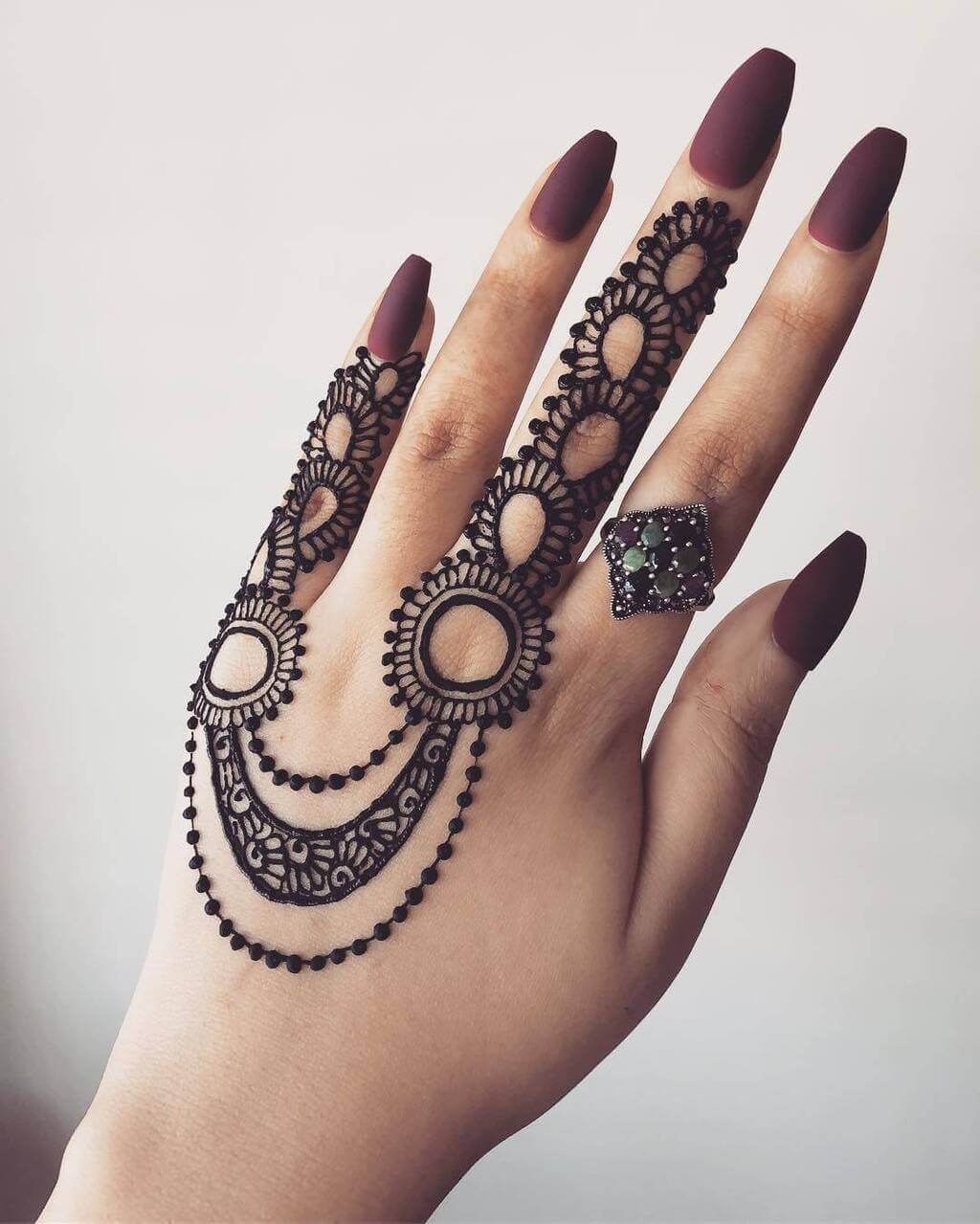 Jewelry Back Hand Mehndi design