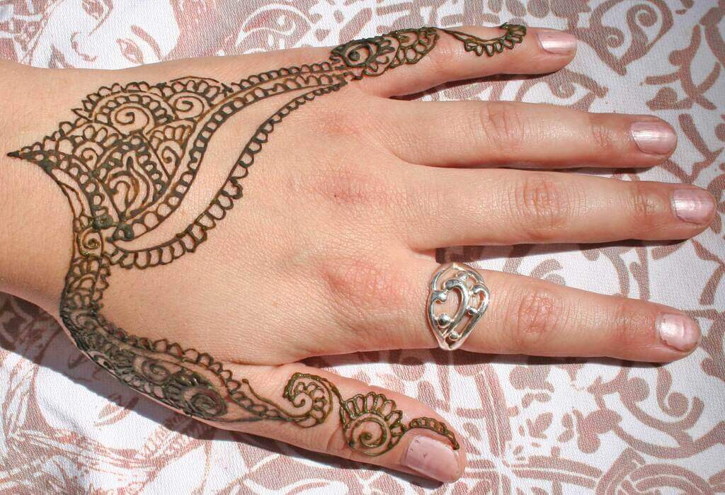 Creative Back Hand Mehndi Design