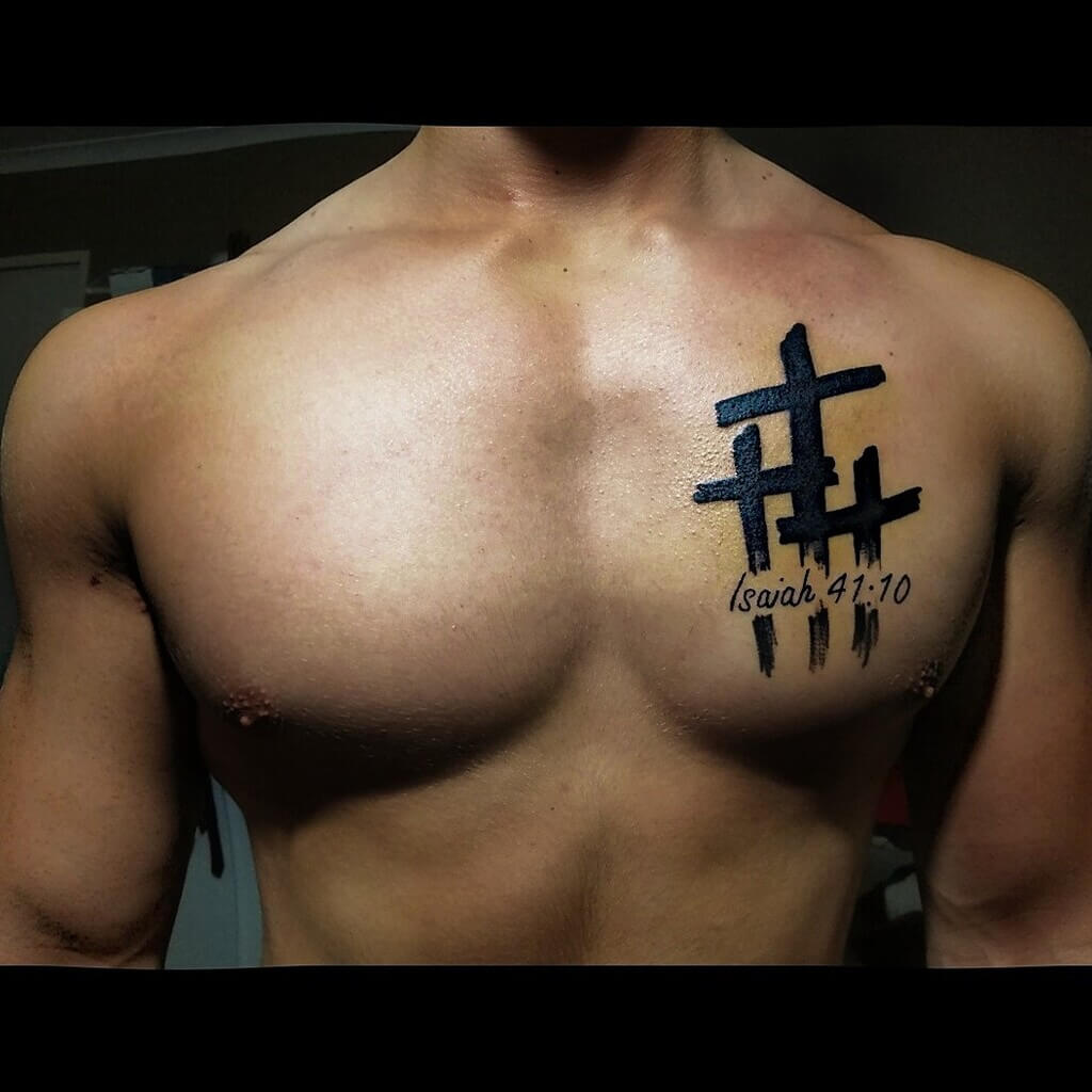 cross tattoo on chestTikTok Search