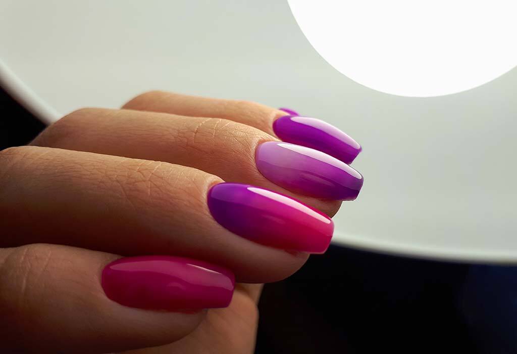 Purple Ombre Nails 