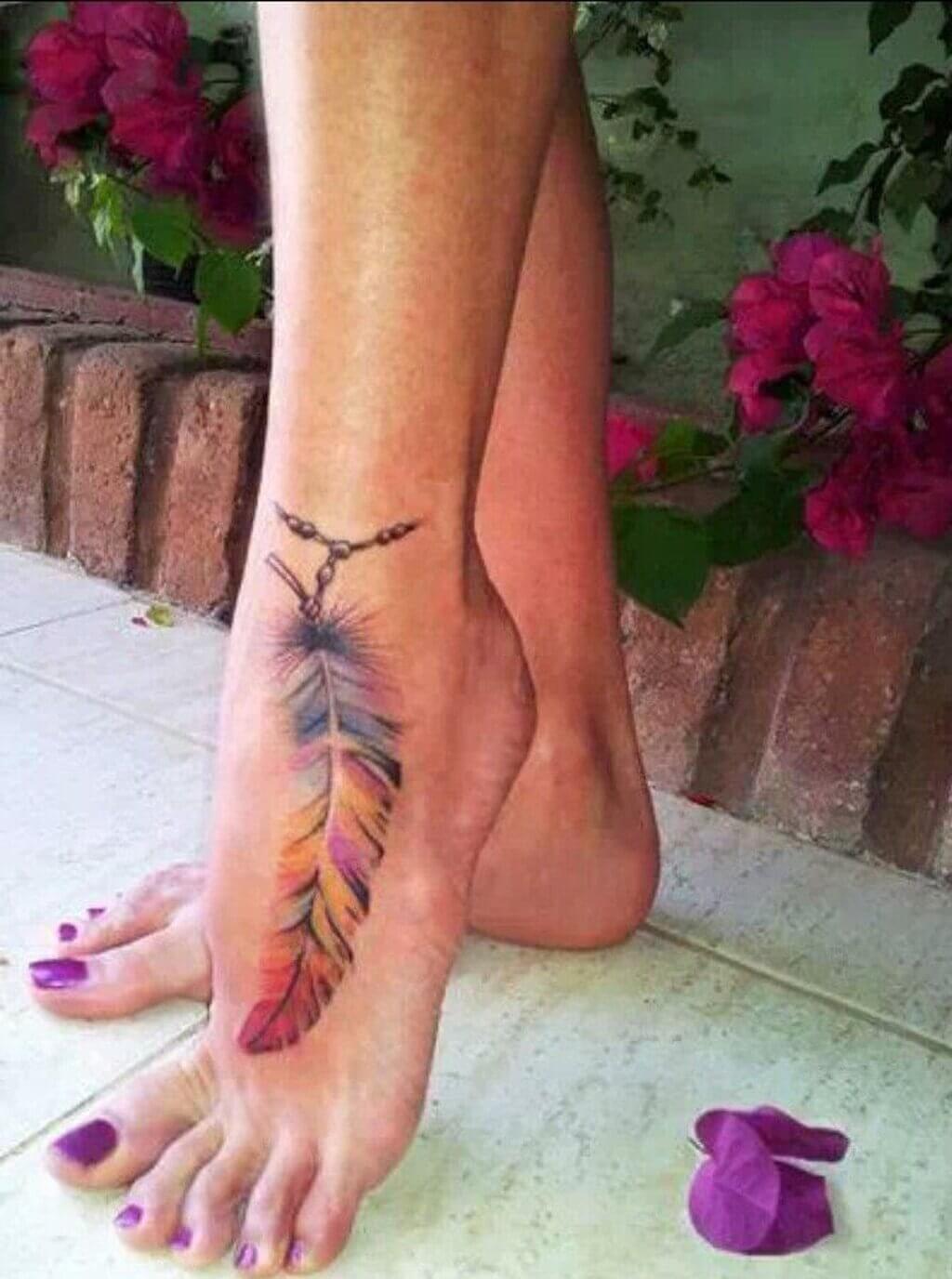 girly foot tattoos