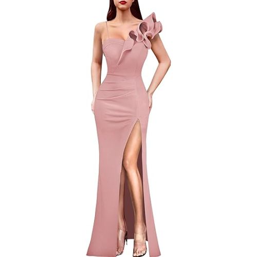 VFSHOW Womens Ruffle Gown