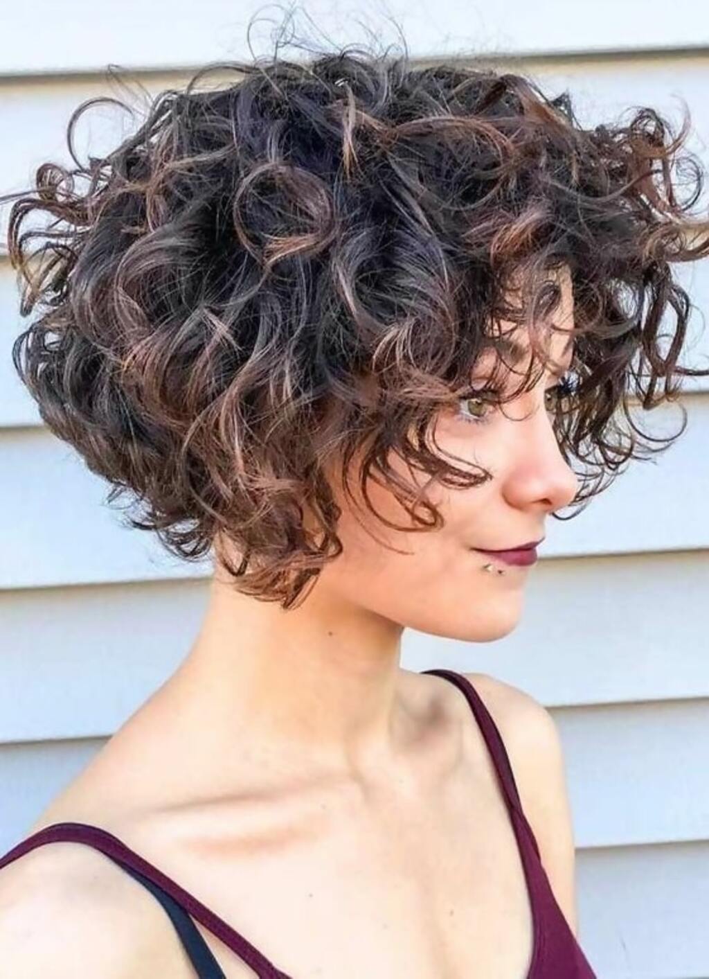 Stacked Curly Bob