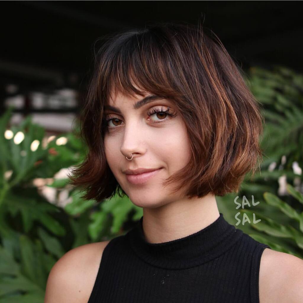 Super Short Stacked Rounded Bob hairCut
