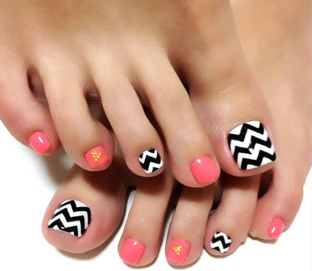 summer white toe nail designs
