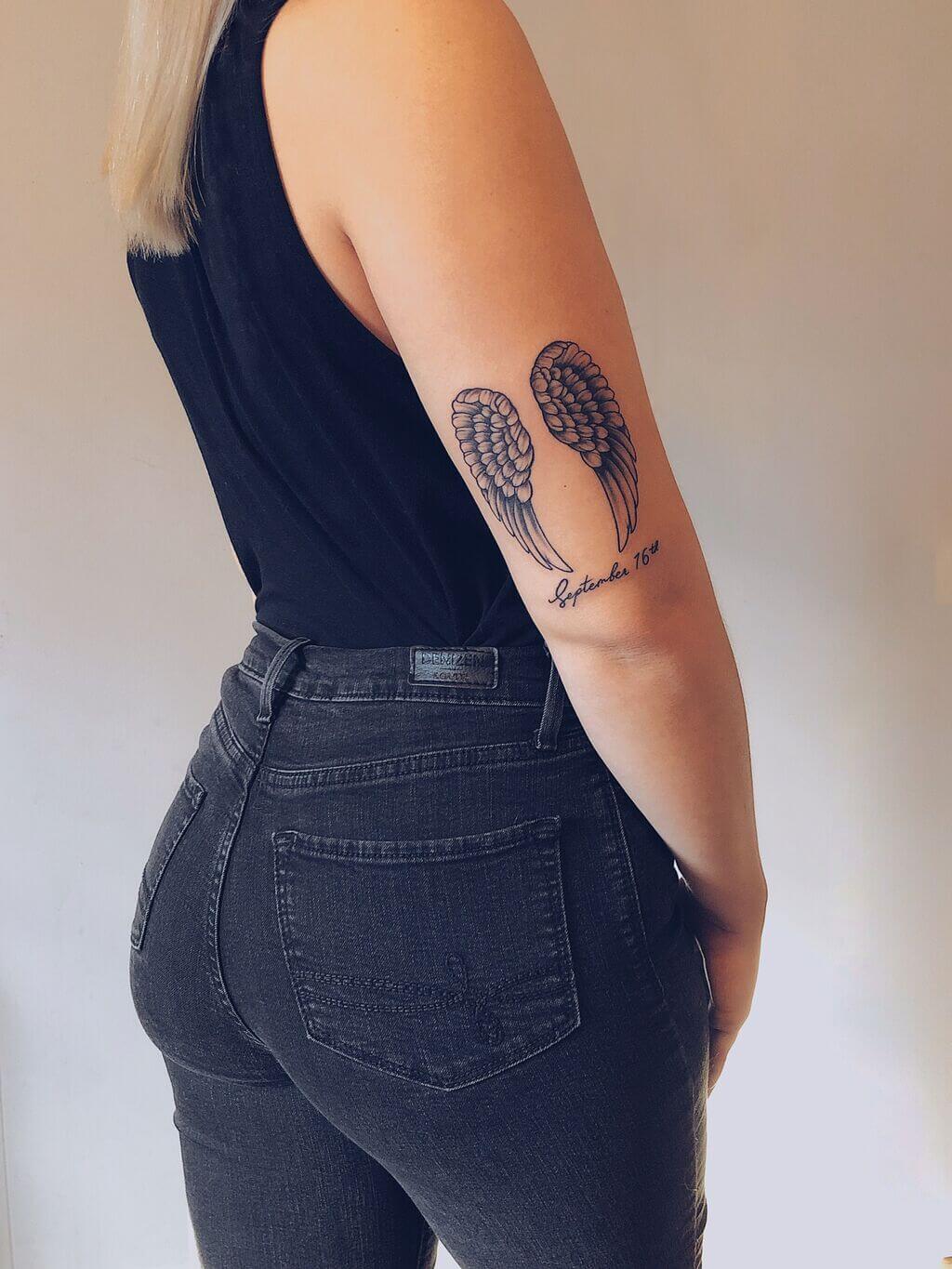 angel wings tattoo