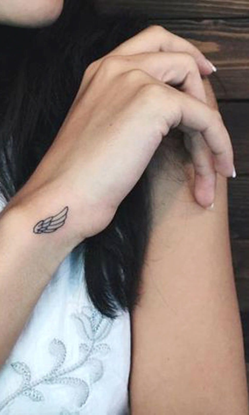 Angel Wings Wrist Tattoo