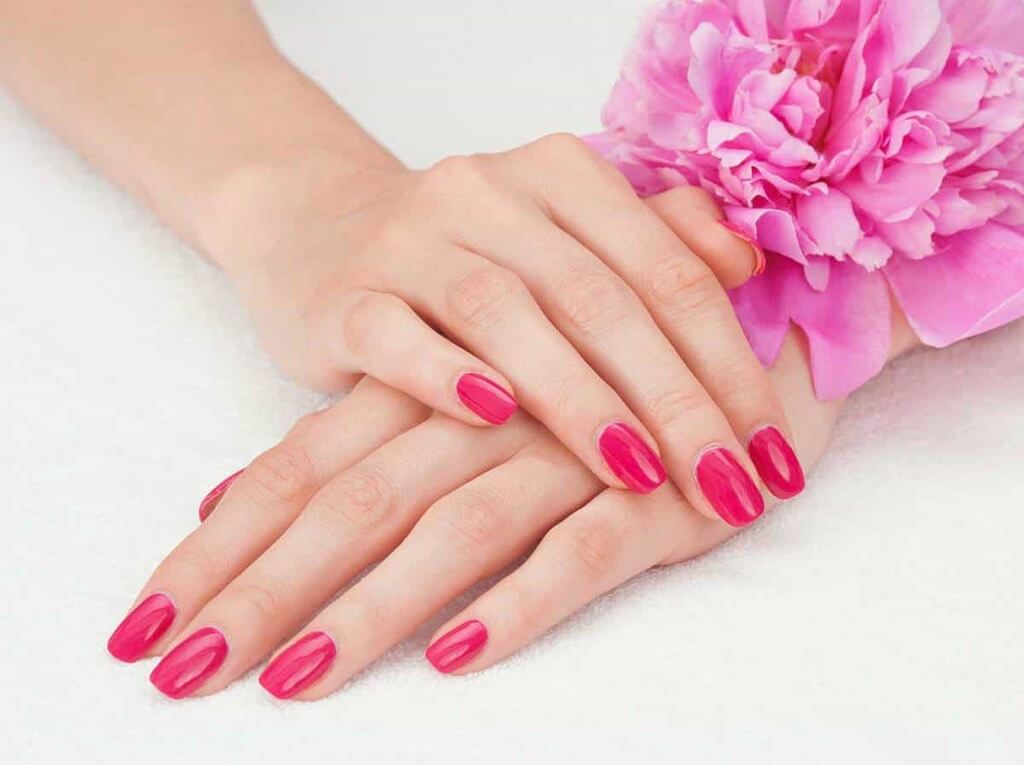 light pink nails