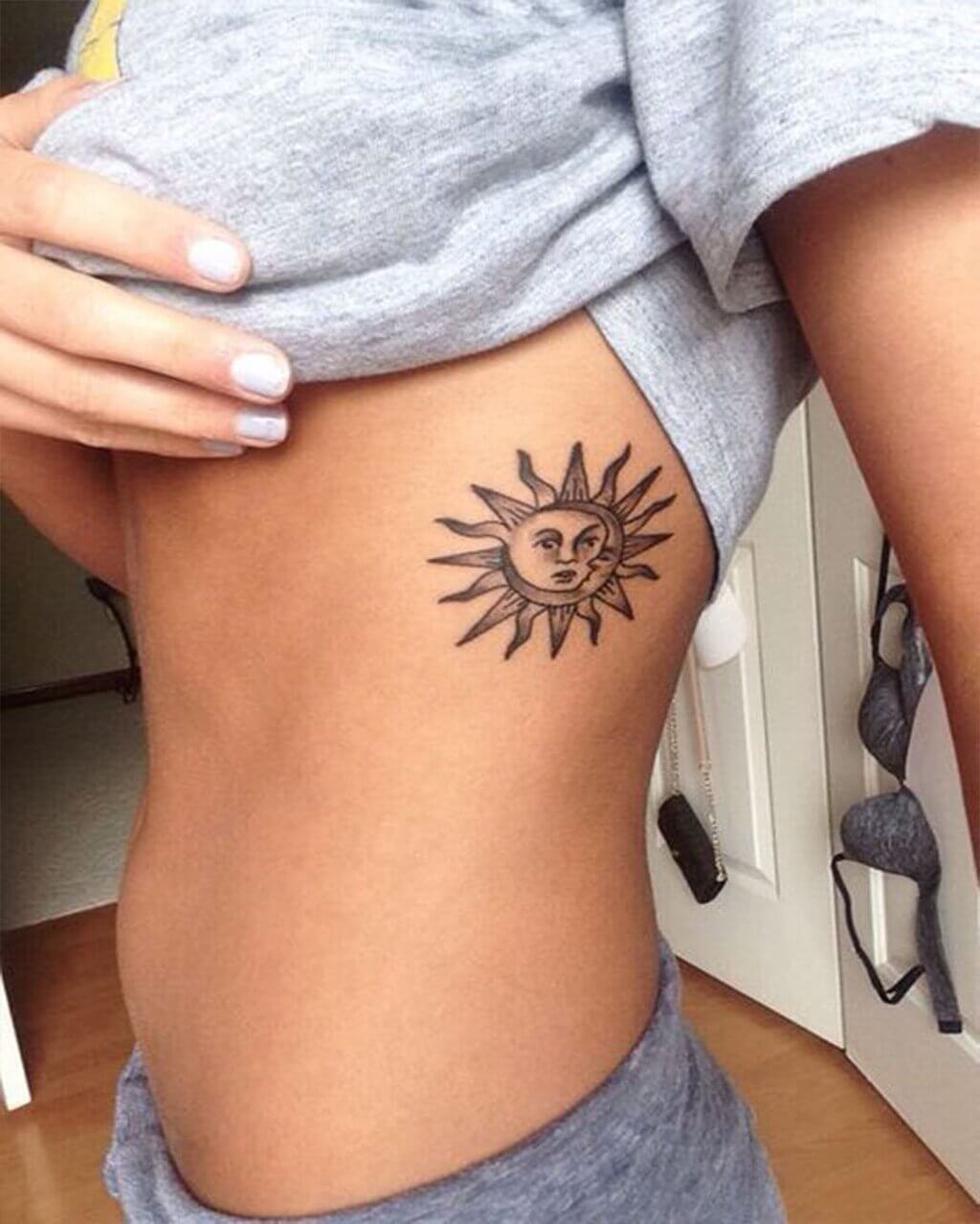 sun and moon tattoo for girls