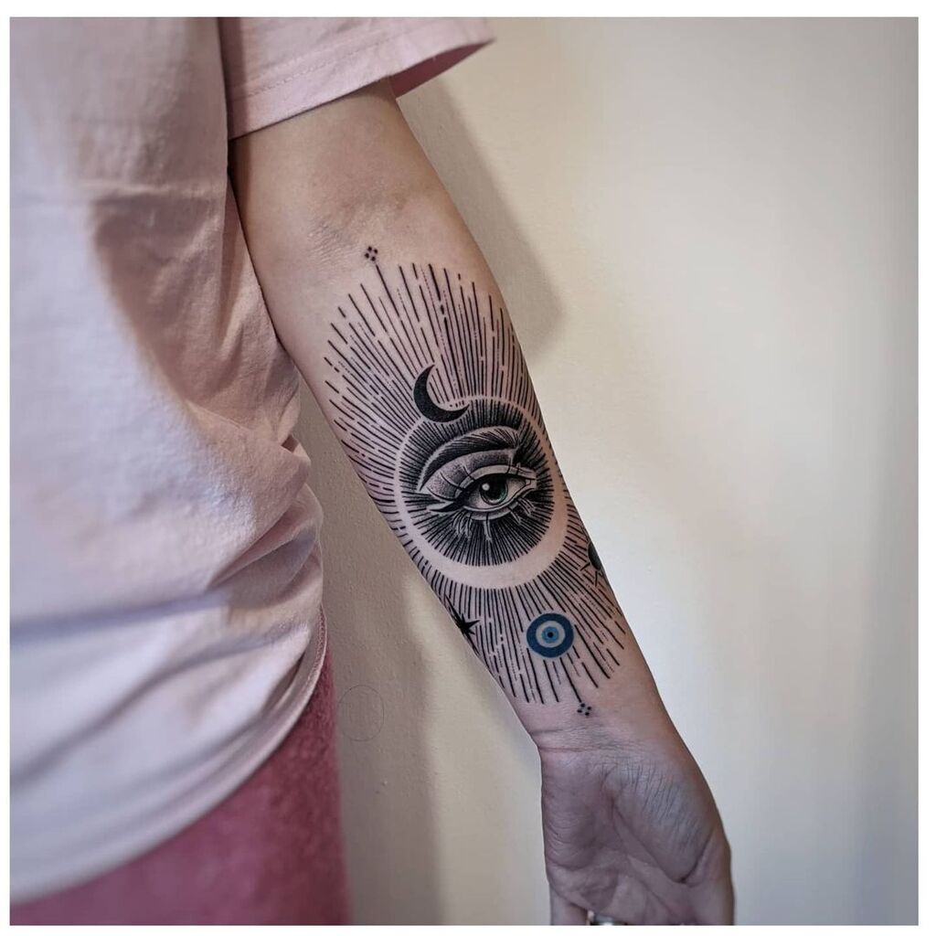 Third Eye Forearm Tattoos