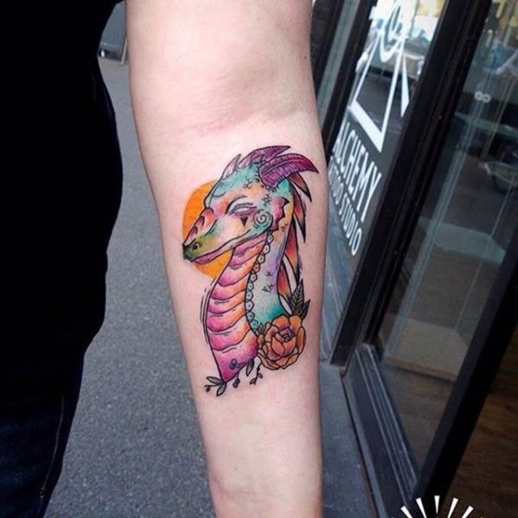 Colorful Dragon Tattoo