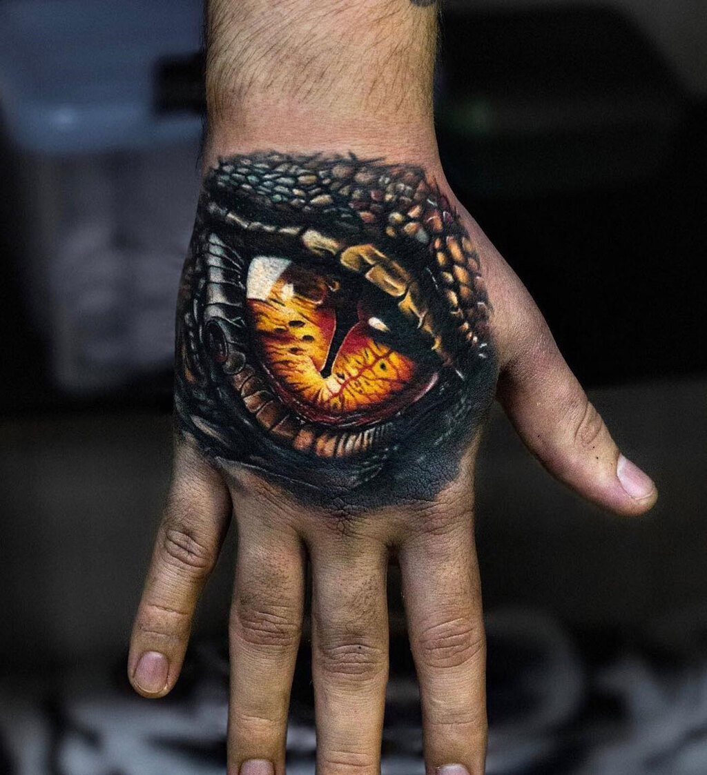 Japanese Dragon Eye Tattoo