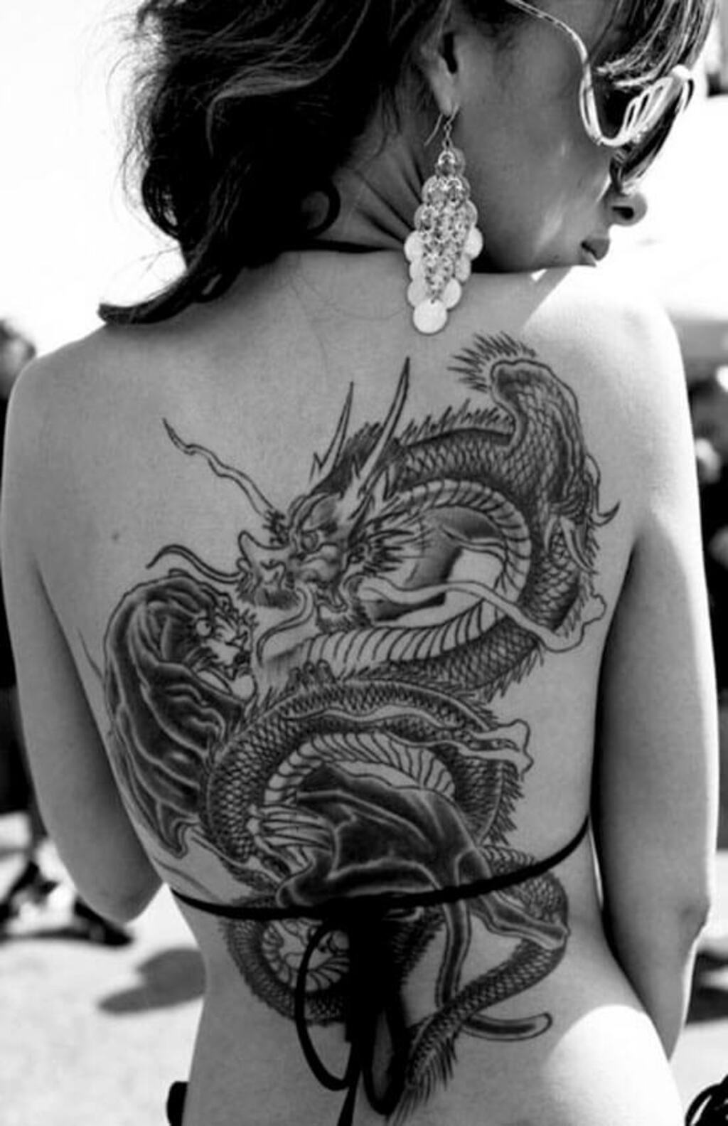 Japanese Dragon Back Tattoo