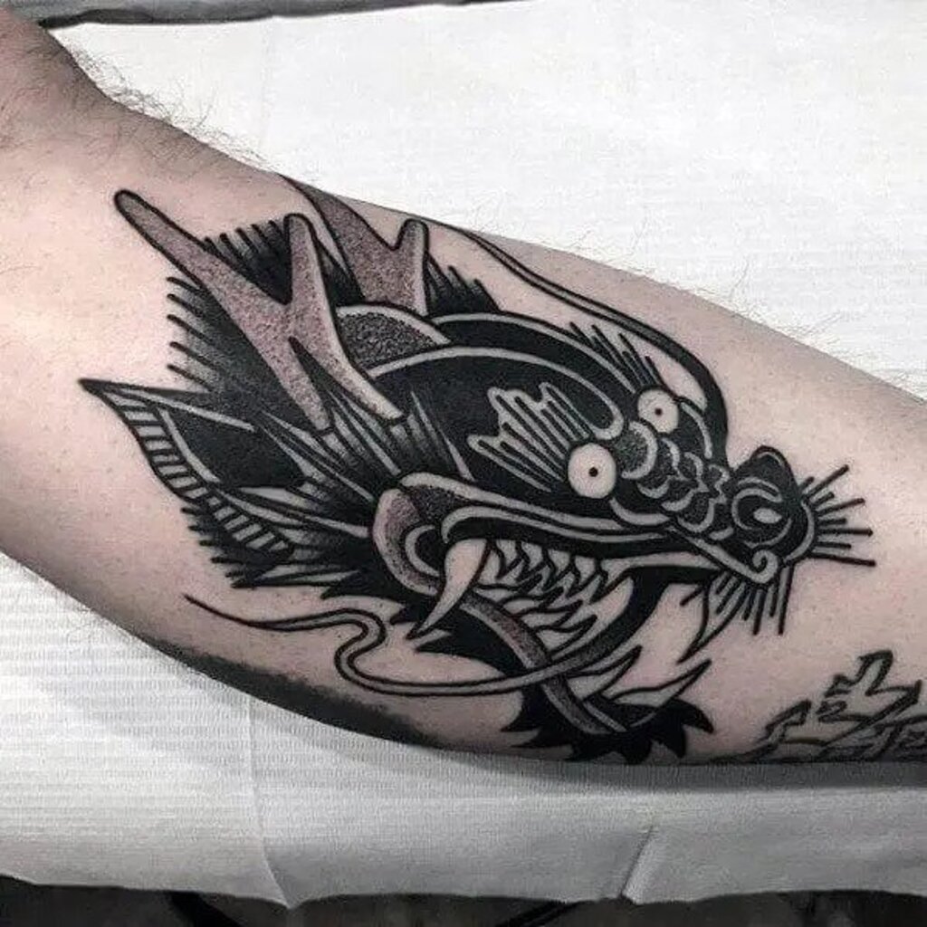 Japanese Dragon hand Tattoo