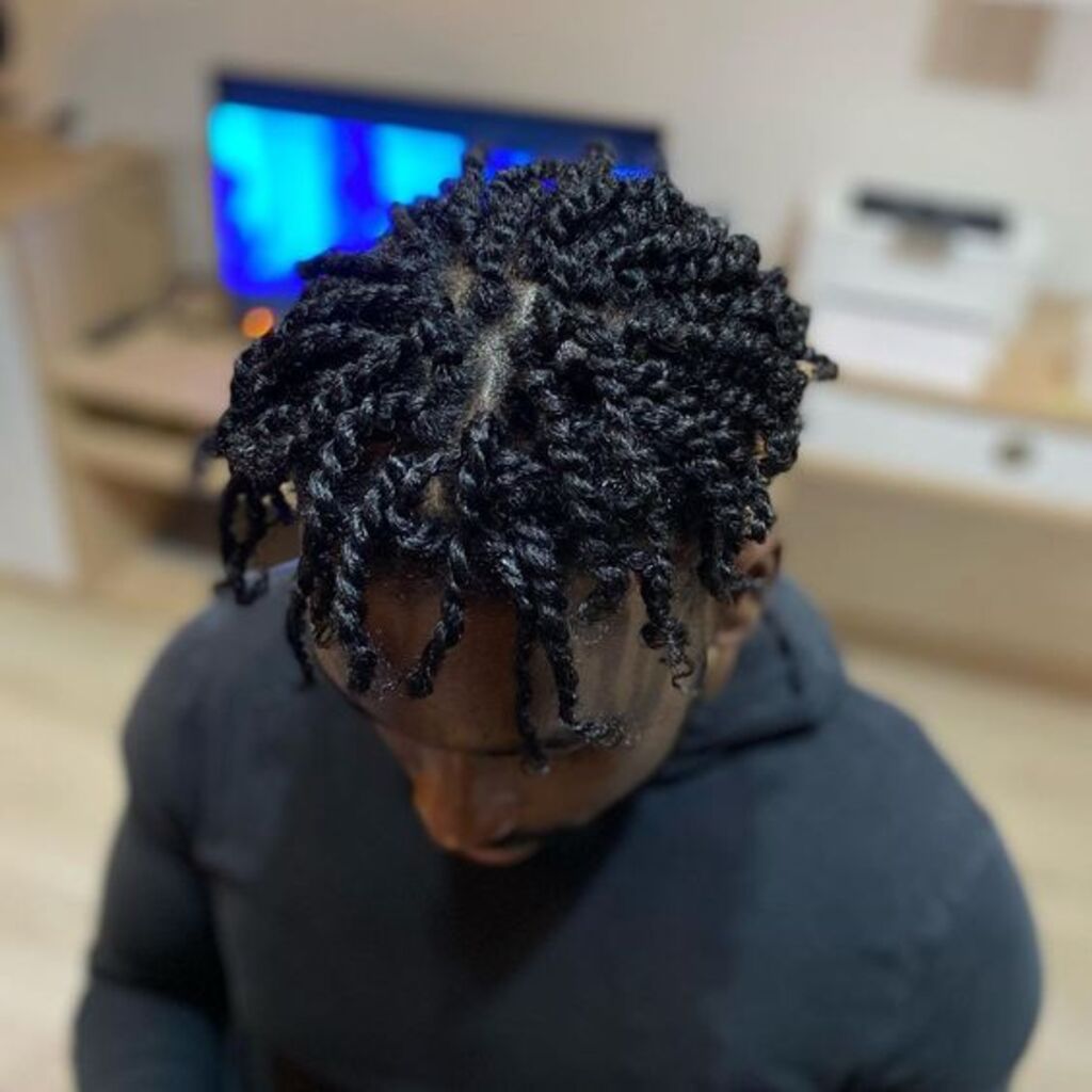 Black Men's Two Strand Twists Men Hairstyle