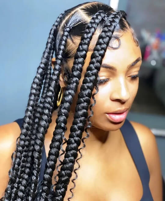 African Style Knotless Braids