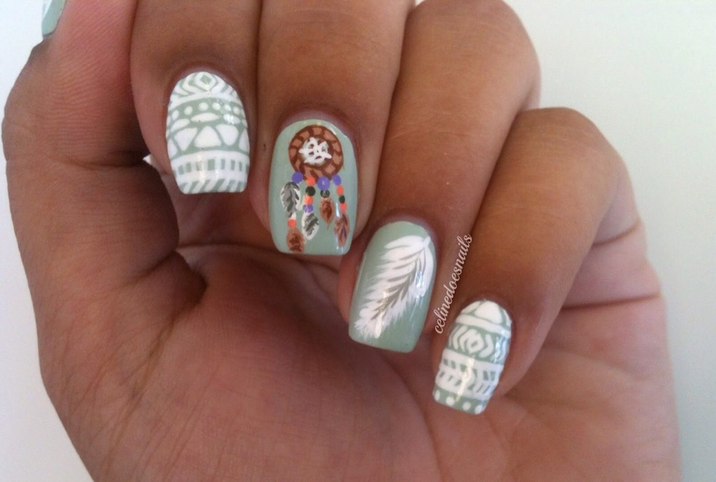 Dreamcatchers as Nail Designs