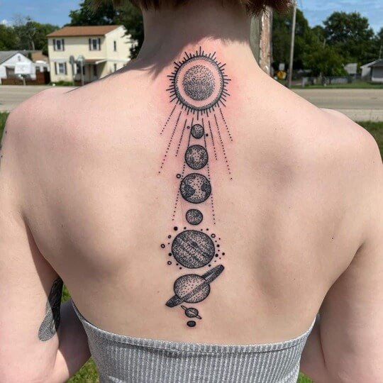 spine tattoos female