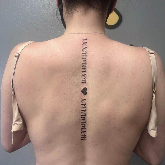 spine tattoos female