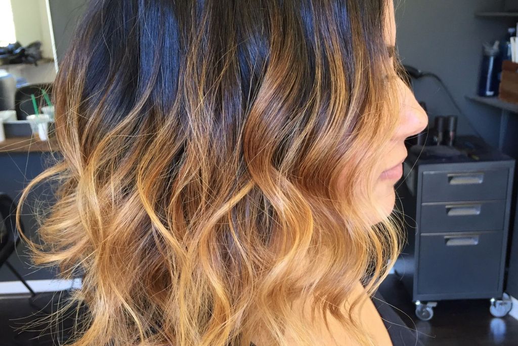 Ombre Waves on a Short Bob Hairstyle