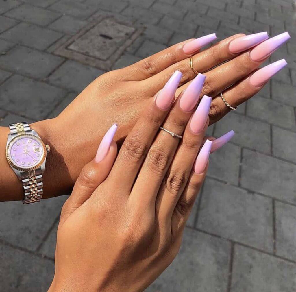 white acrylic nails