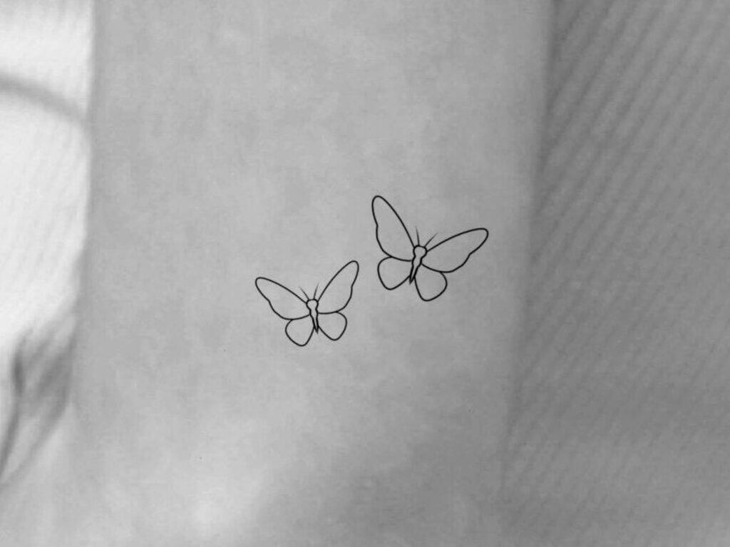 Butterfly Outline Tattoo Design