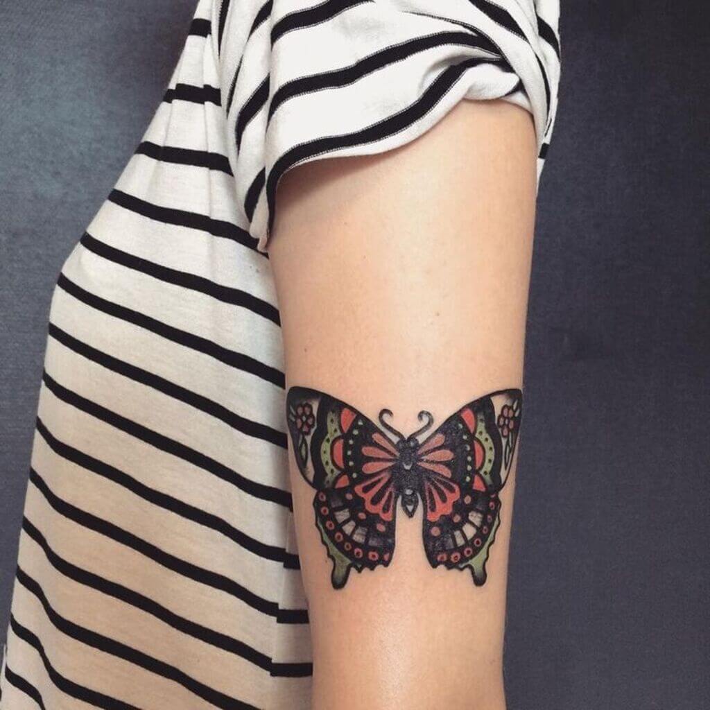 Traditional Butterfly Tattoo Design