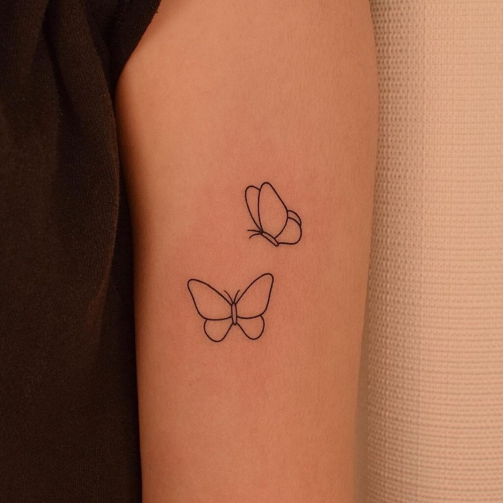 Simple Butterfly Tattoo