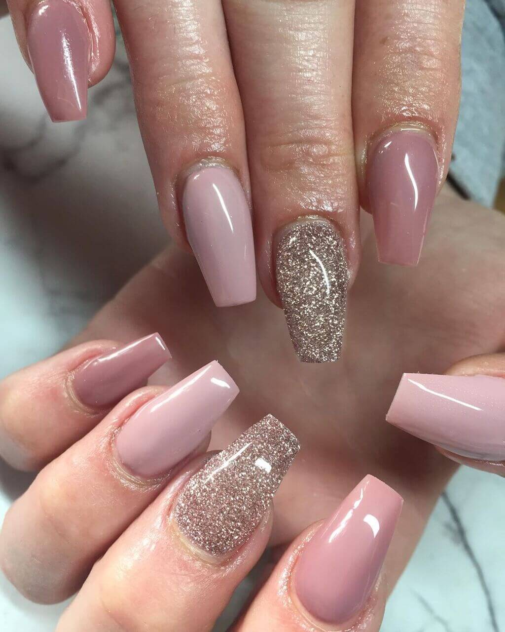 Nude Coffin Nails Ideas