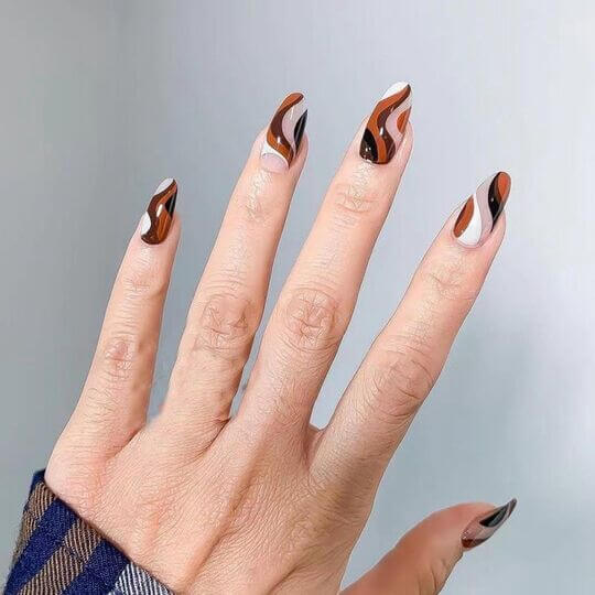 Coffin Nail with Wave Design