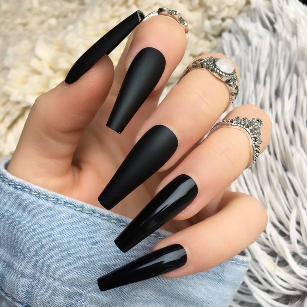 Black Coffin Nails