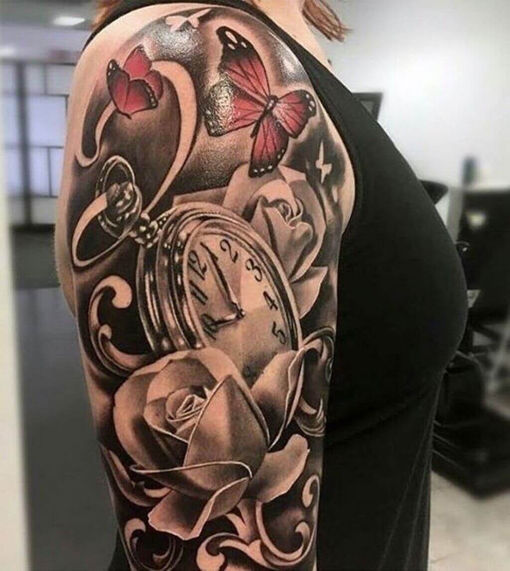 unique half sleeve tattoos womens