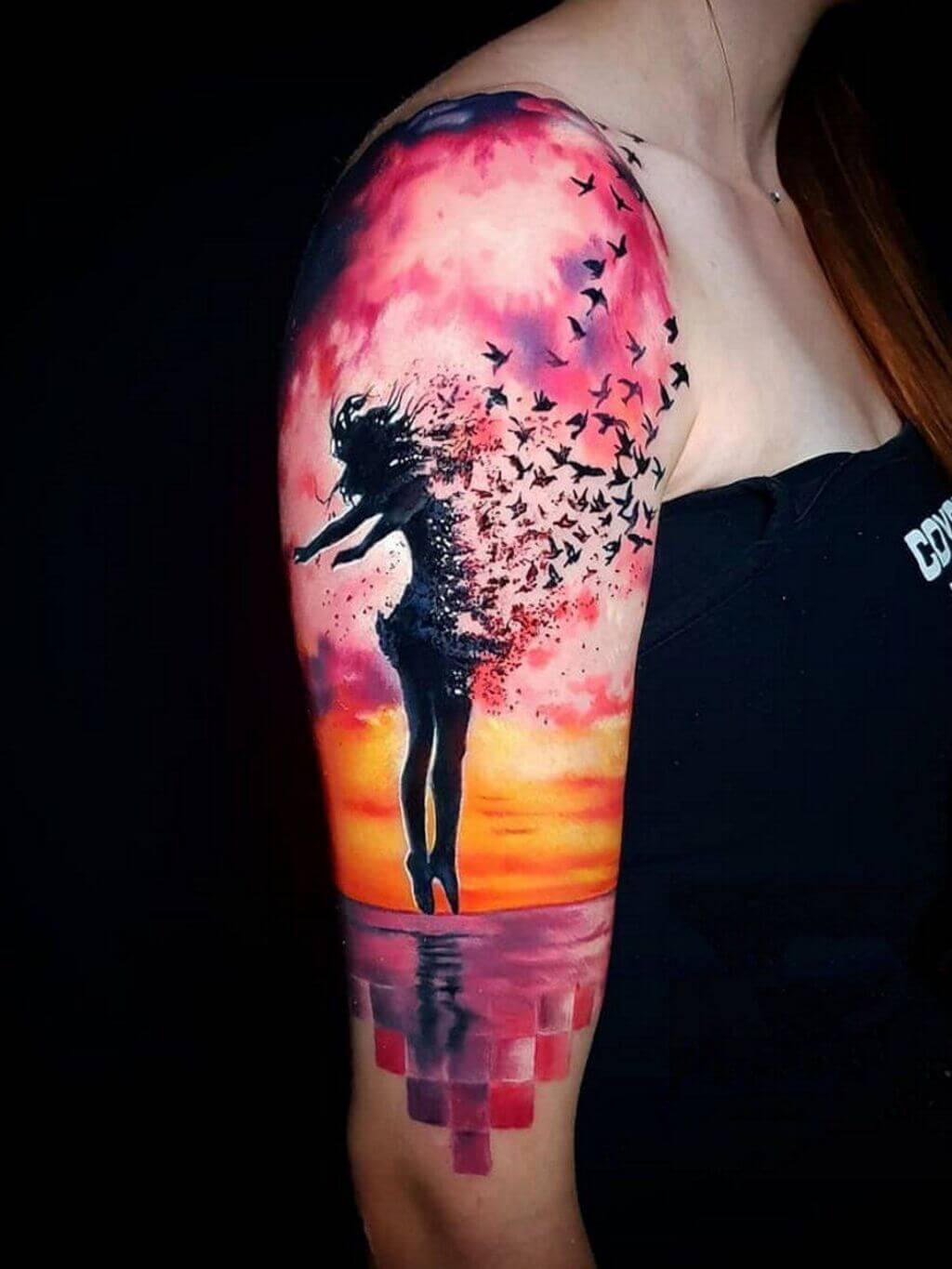 unique half sleeve tattoos womens