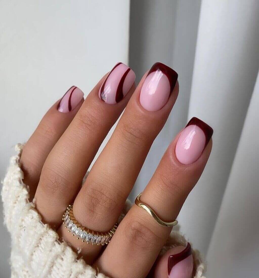 Modern Brown French Tip