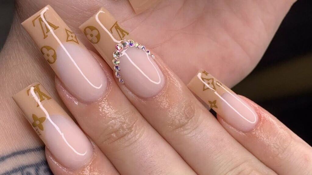  LV Inspired Nails ideas