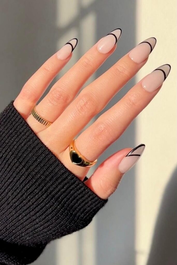 17 Stunning Black French Tip Nails That You Must Try in 2022