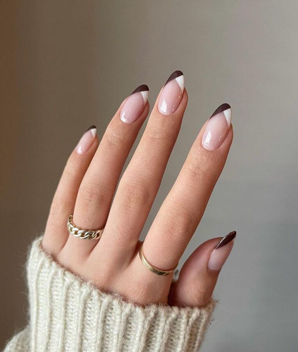Double Brown French Tip