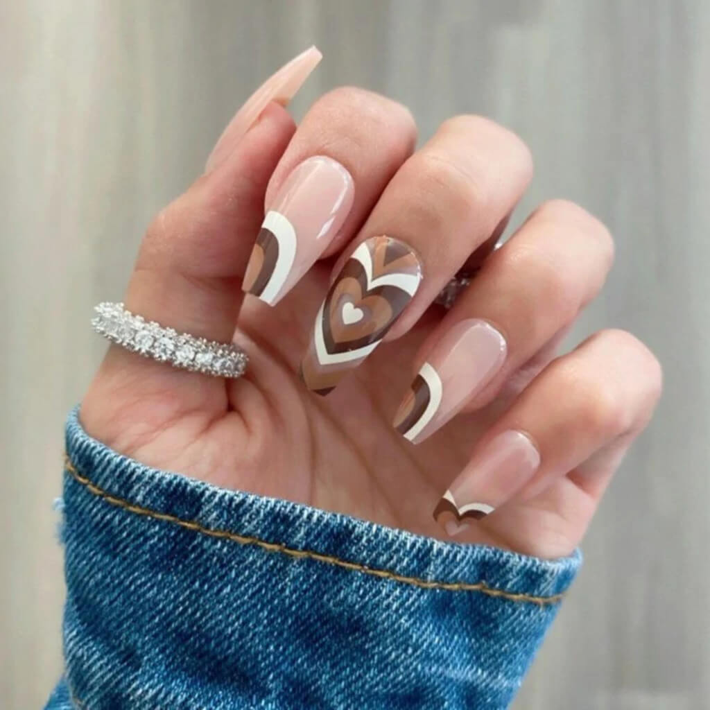 Ombre Swirls on Nails tips