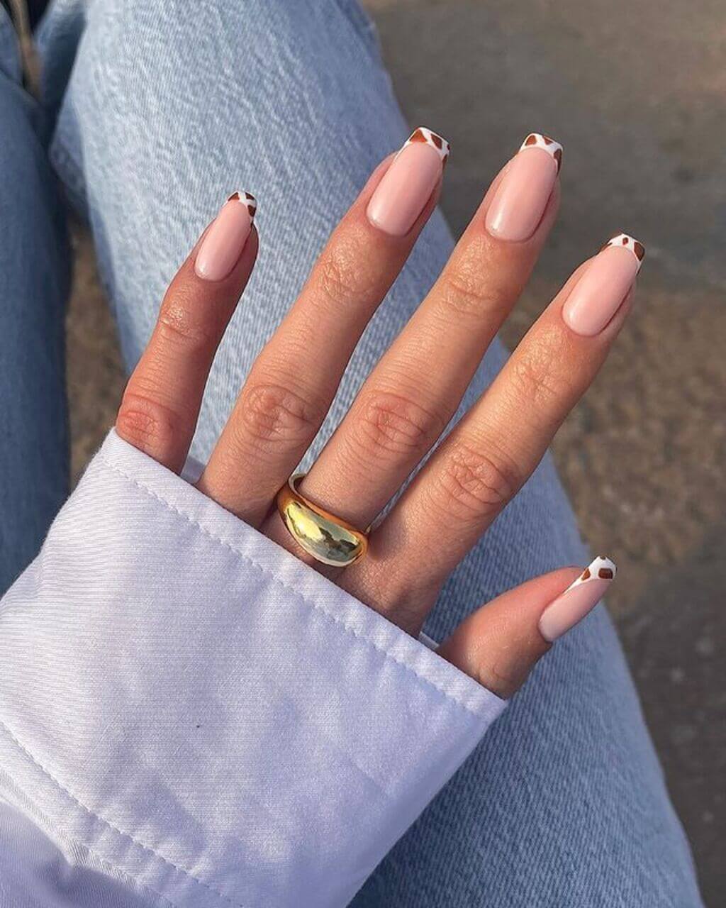 brown french tips