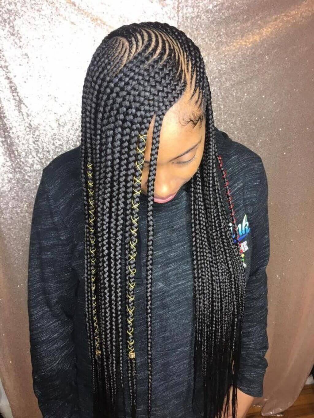 Side Part Tribal Braids