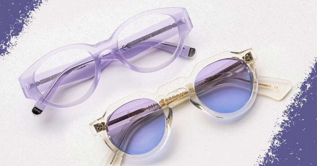Purple aviator glasses 