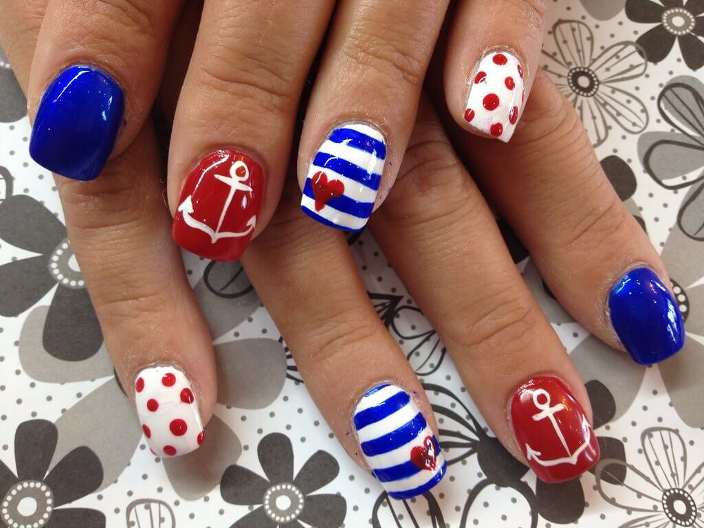 Red, White, and Blue Nail Designs