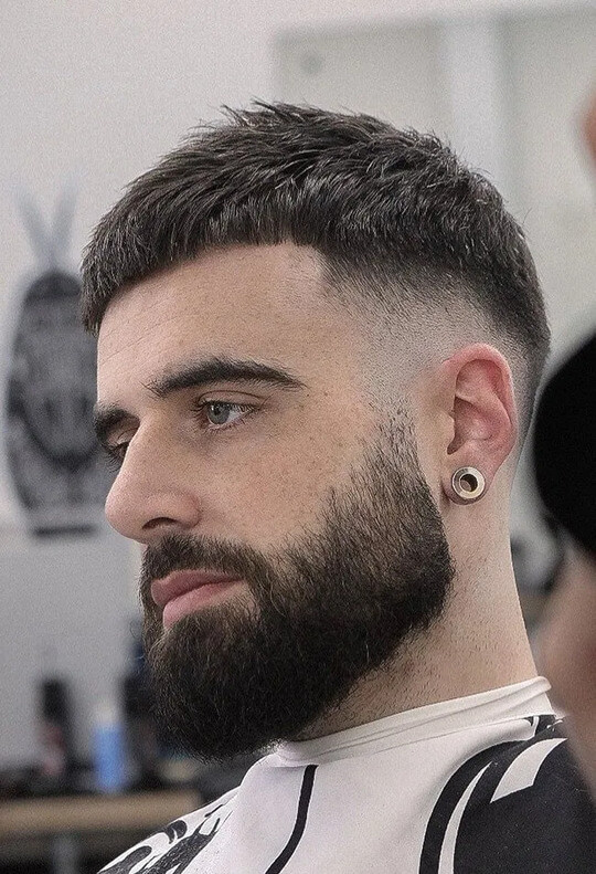 Faded Edgar Cut With A Beard