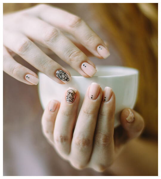 Different Dots & Shapes on Nail ideas