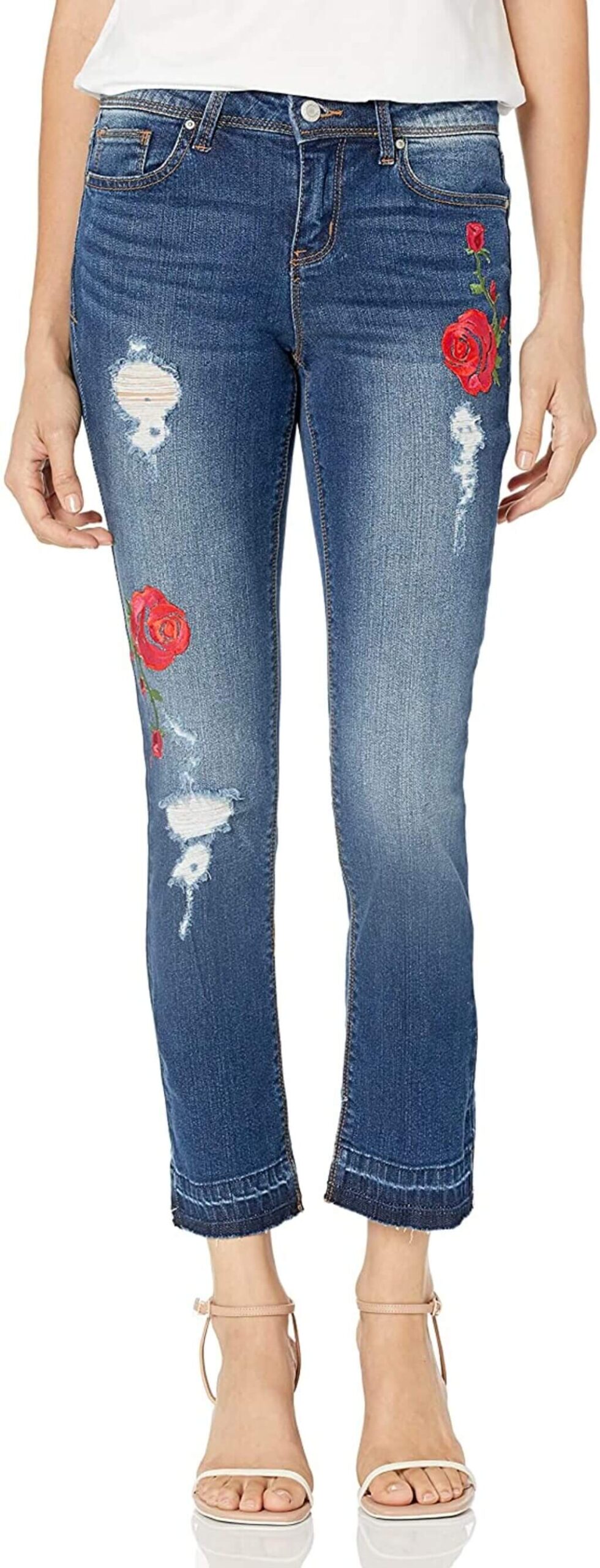 Gloria Vanderbilt Women's Embroidered Straight Leg Jean