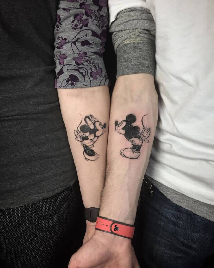 14. Disney Soulmate Couple Tattoos.